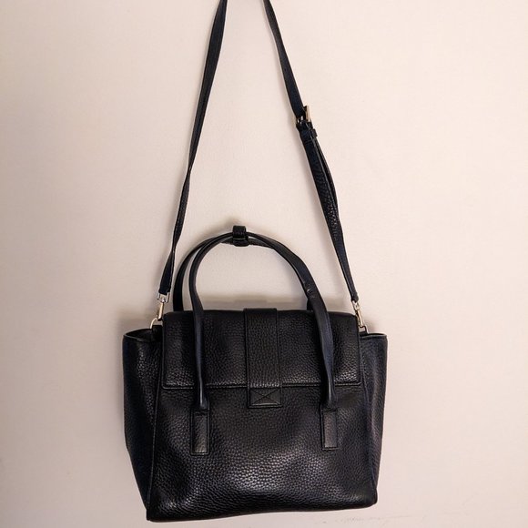 Kate Spade - Medium Black Pebble Leather Satchel - Picture 2 of 7